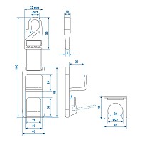 PROPLUS σετ κρεμάστρες αυτοκινήτου 240172V01 για προσκέφαλο, 2τμχ 240172V01