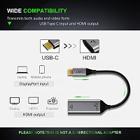 CABLETIME αντάπτορας USB-C σε HDMI CT-CMHDFN1, 4K/60Hz, 0.15m, μαύρος 5210131038291