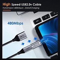 CABLETIME αντάπτορας micro USB σε USB-C CT-CFMCB, 480Mbps, γκρι 5210131038499