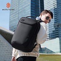 ARCTIC HUNTER τσάντα πλάτης B00555 με θήκη laptop 15.6, 25L, USB, μαύρη B00555-BK