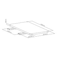 BRATECK ράφι γραφείου DET-4, ξύλινο, 600x409x30mm, 20kg, μαύρο DET-4