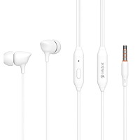 CELEBRAT earphones με μικρόφωνο G7, 3.5mm σύνδεση, Φ10mm, 1.2m, λευκά G7-WH