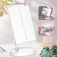 HOME USE επιτραπέζιος καθρέφτης HUH-0183, LED φως, 1x/2x/3x zoom, 2000mAh, λευκός HUH-0183