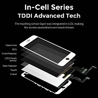 TW INCELL LCD ILCD-017 για iPhone ΧR, camera-sensor ring, earmesh, μαύρη ILCD-017