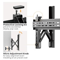 BRATECK επιτοίχια βάση LVW02E-48T για τηλεόραση 37-70, Pop-Out, 70kg LVW02E-48T