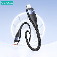 USAMS καλώδιο Lightning σε USB-C US-SJ634, 30W PD, 1.2m, μαύρο SJ634USB01