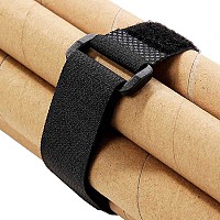 POWERTECH ιμάντας τύπου velcro TIES-027, 60x2cm, μαύρος, 10τμχ TIES-027