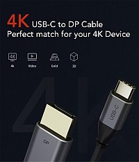 CABLETIME καλώδιο USB-C σε DisplayPort CT-CMDP2, 4K/60Hz, 1.8m, μαύρο 5210131038284