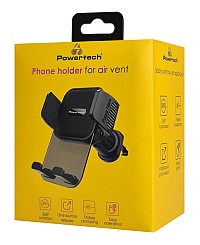 POWERTECH βάση smartphone αυτοκινήτου PT-1239 για αεραγωγούς, μαύρη PT-1239