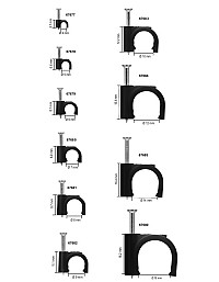 GOOBAY ρόκα στήριξης καλωδίων 64679, 6mm, μαύρο, 100τμχ 64679