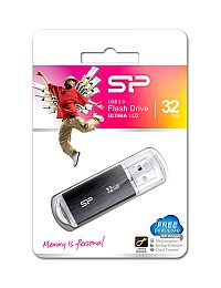 SILICON POWER USB Flash Drive Ultima U02, 32GB, USB 2.0, μαύρο SP032GBUF2U02V1K