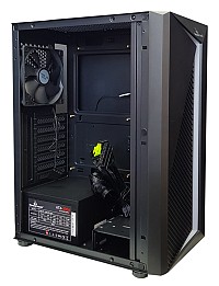 POWERTECH Gaming case PT-848, tempered glass, 80mm fan, PSU 500W PT-864 PT-848