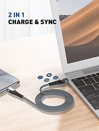 LDNIO καλώδιο Lightning σε USB-C LC112, 30W PD, 2m, γκρι 6933138690857