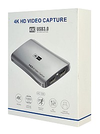 POWERTECH video capture CAB-UC081, HDMI/USB σύνδεση, 4K/30Hz, γκρι CAB-UC081