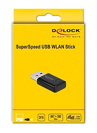 DELOCK ασύρματος USB αντάπτορας δικτύου 12550, 867Mbps, 2.4/5GHz, DFS 12550