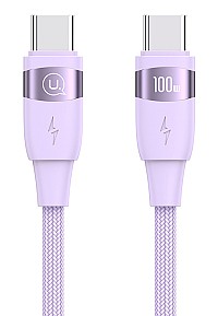 USAMS καλώδιο USB-C σε USB-C US-SJ632, 100W PD, 1.2m, μωβ SJ632USB03