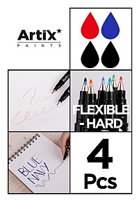 ARTIX PAINTS μαρκαδόρος σχεδίου PP928-01, μπλε/μαύρο/κόκκινο, 4τμχ PP928-01