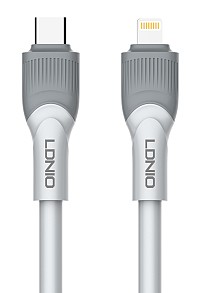 LDNIO καλώδιο Lightning σε USB-C LC602I, 30W PD, 2m, γκρι 6933138601167