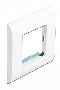 DELOCK module βάση πρίζας με frame Easy 45 81300, 80x80mm, λευκό 81300