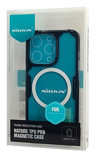 NILLKIN θήκη Nature Pro Magnetic για iPhone 14, μπλε & διάφανη 6902048248588