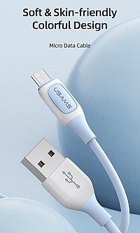 USAMS καλώδιο Micro USB σε USB US-SJ597, 10W, 1m, λευκό SJ597USB02