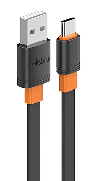 CELEBRAT καλώδιο USB-C σε USB CB-33C, flat, 15W, 1m, μαύρο CB-33A-C-BK