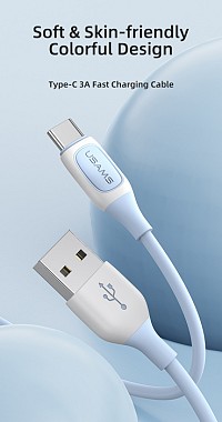 USAMS καλώδιο USB-C σε USB US-SJ596, 15W, 1m, λευκό SJ596USB02