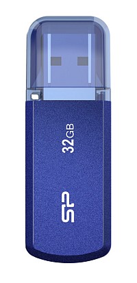 SILICON POWER USB Flash Drive Helios 202, 32GB, USB 3.2, μπλε SP032GBUF3202V1B