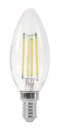 OPTONICA LED λάμπα candle C35 1472, Filament, 4W, 2700K, 400lm, E14 OPT-1472