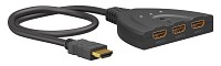 GOOBAY HDMI switch 58487, 3-in σε 1-out, 4K/30Hz, μαύρο 58487