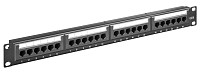 GOOBAY patch panel 93866 19/1U, 24x ports, CAT 6 UTP, μαύρo 93866