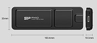 SILICON POWER εξωτερικός SSD PX10, 2TB, USB 3.2, 1050-1050MB/s, μαύρος SP020TBPSDPX10CK