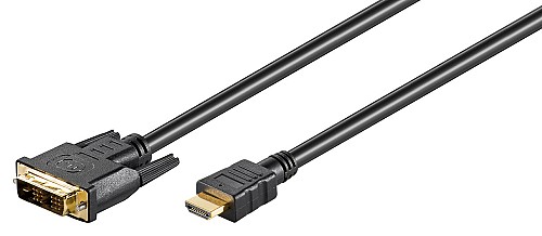 GOOBAY καλώδιο DVI-D σε HDMI 51586, 10m, μαύρο 51586