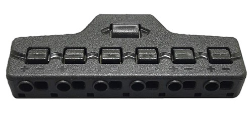 Splitter block TOOL-0095 για LED καλωδιοταινίες, 6-port, μαύρο TOOL-0095