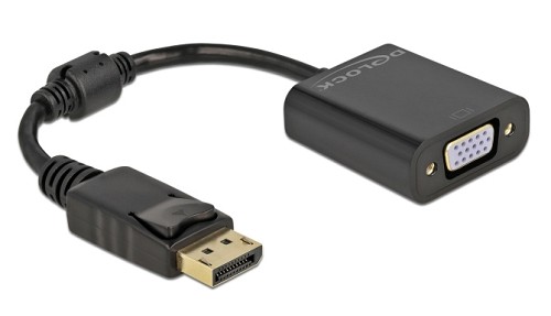 DELOCK αντάπτορας DisplayPort σε VGA 61006, 1920x1200p, passive, μαύρος 61006