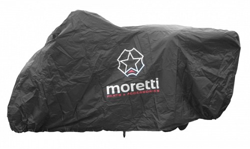 MORETTI κουκούλα μηχανής LXMA2739 με θήκη, S 203x83x119cm, μαύρη LXMA2739