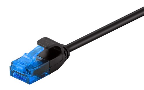 POWERTECH καλώδιο δικτύου CAB-N309, Cat 6 U/UTP, slim, copper, 2m, μαύρο CAB-N309