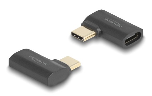 DELOCK αντάπτορας USB-C 60245, αρσενικό σε θηλυκό, 240W, 40Gbps, μαύρος 60245