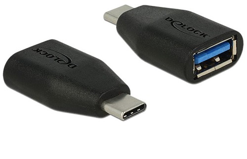 DELOCK αντάπτορας USB-C σε USB 3.1 θηλυκό 65519, 10Gbps, μαύρος 65519