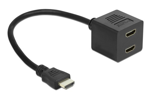 DELOCK HDMI splitter 65226 με Ethernet, 2 σε 1, 1080p, μαύρο 65226