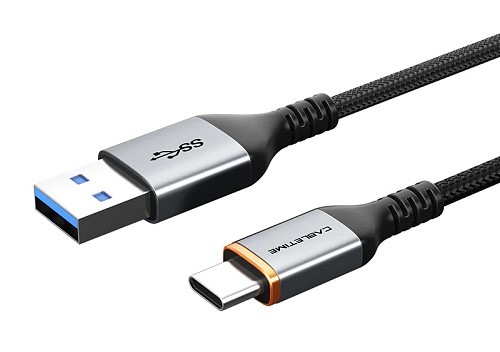 CABLETIME καλώδιο USB-C σε USB CT-AMCMG1, 15W, 5Gbps, 0.5m, μαύρο CT-AMCMG1-AG05