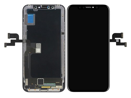 TW INCELL LCD ILCD-015 για iPhone Χ, camera-sensor ring, earmesh, μαύρη ILCD-015