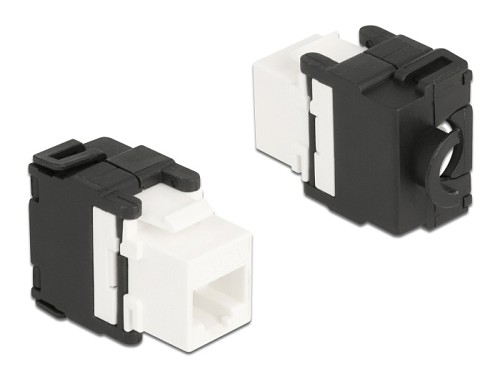 DELOCK keystone module RJ45 σε LSA 180° 87034, Cat.6A, λευκό 87034