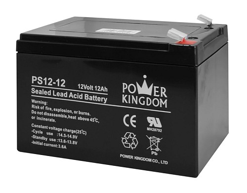 POWER KINGDOM μπαταρία μολύβδου PS12-12, 12Volt 12Ah PS12-12