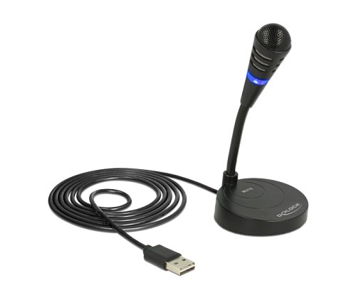 DELOCK USB μικρόφωνο 65868 με βάση και mute button 65868