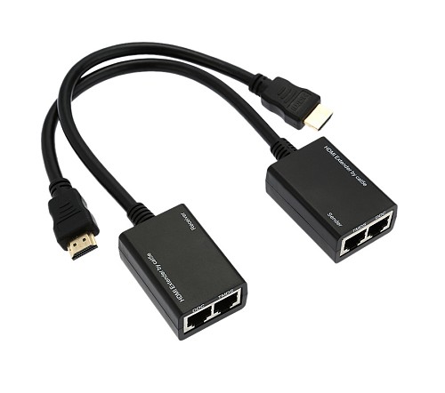 POWERTECH HDMI video extender CAB-H078 μέσω καλωδίου RJ45, 1080p, 30m CAB-H078