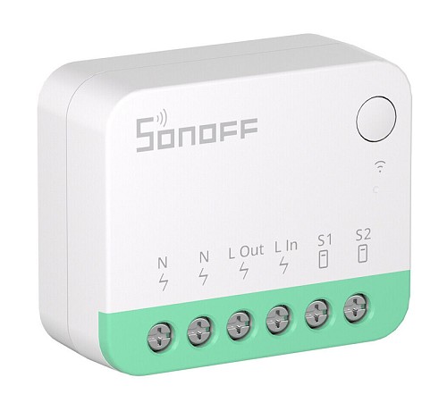 SONOFF smart διακόπτης MINIR4M, 2 κανάλια, Wi-Fi, 10A, λευκός MINIR4M