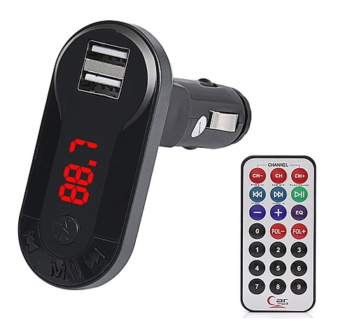 Car FM Transmitter T26 με LCD οθόνη, USB, SD, μαύρο T26