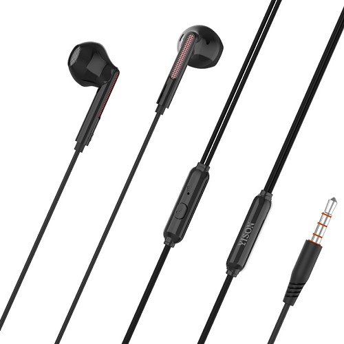 YISON earphones με μικρόφωνο X4, 3.5mm σύνδεση, Φ14mm, 1.2m, μαύρα X4-BK