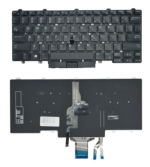 Πληκτρολόγιο για Dell Latitude 5490/5470/5480 KEY-109, backlight, μαύρο KEY-109